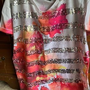 Pink Orange and Yellow watercolor Tshirt
